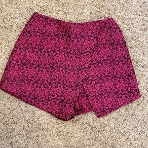 Beautiful magenta brocade skort